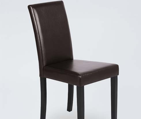 DC98 Black Wood Legs Pu Leather High Back Wooden Chair
