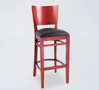 BS05 Wooden Upholstered Seat Bar Stool