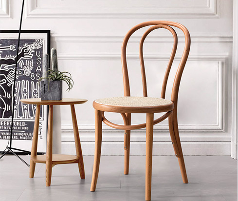 dc78 round back solid wood thonet chair 3