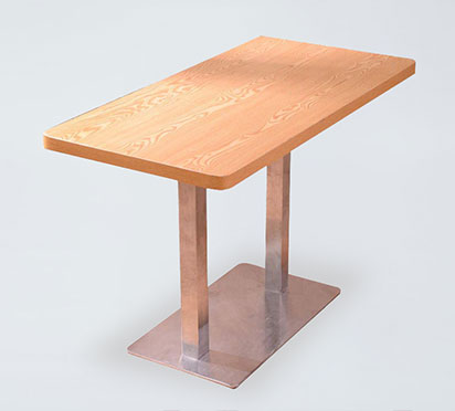 DT16 Rectangle Wooden Table Desktop With Solid Wood Metal Legs