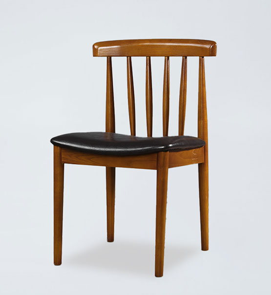 DC15 Brown Wooden Elbow Chair