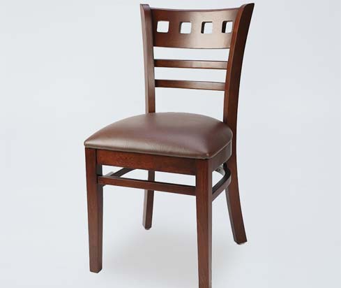 DC20 Ancient Wooden Dining Chair With Pu Leather
