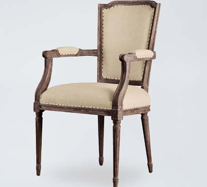 DC81 Commercial Wedding Oak Wood Armrest Cushioned Chair