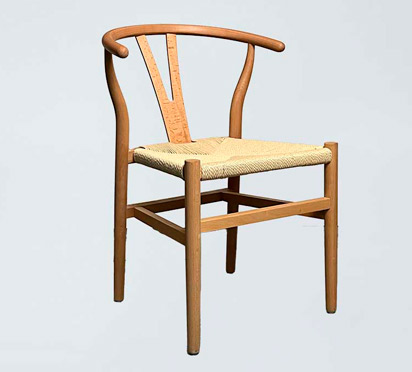 DC40 Modern Beech Wood Armrest Wishbone Wood Dining Chair