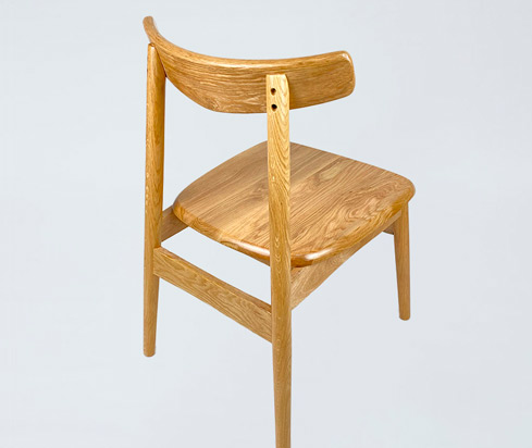 Oak Wood Elbow Dining Chair